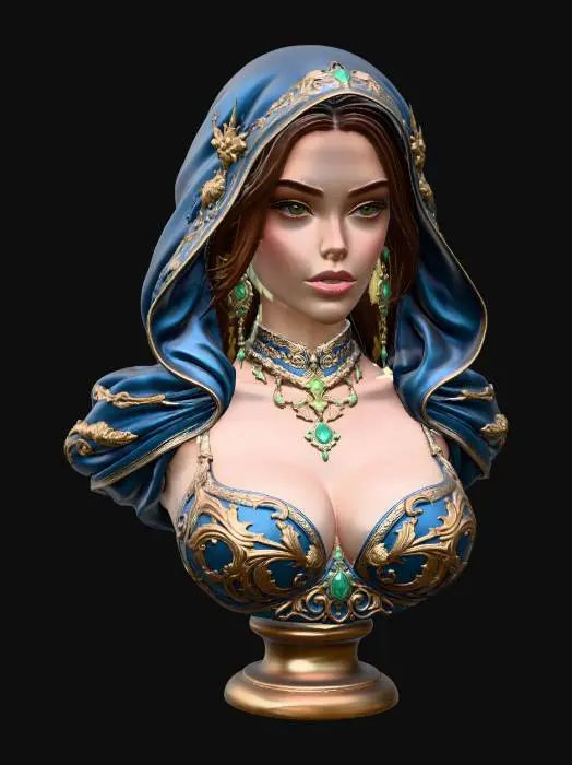 3D model for Emerald Veiled Majesty