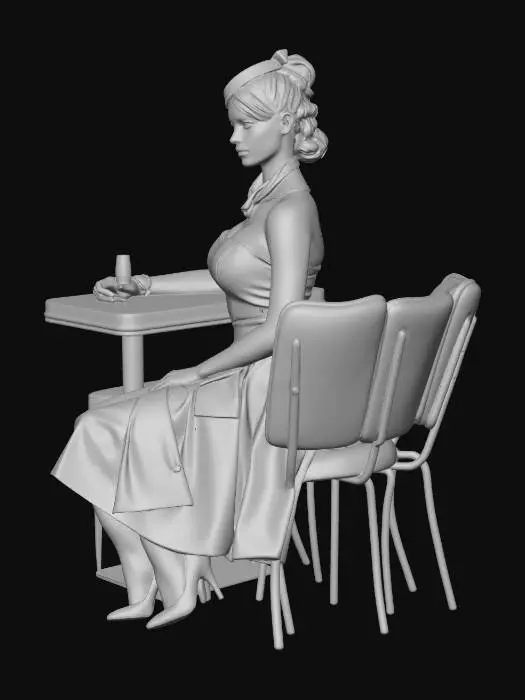 3D model for Diner Pin-Up