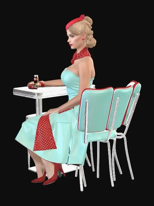 3D model for Diner Pin-Up