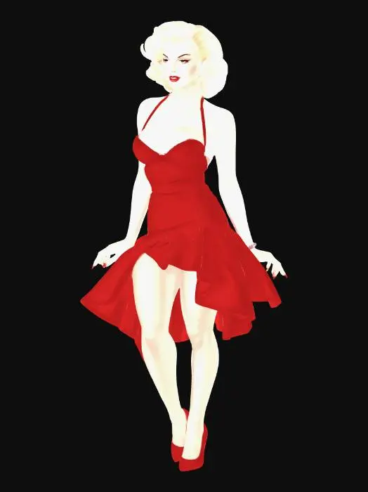 3D model for Scarlet Satin Pin-Up