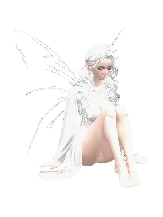 Moonlit Seraph Fairy 3D model, vytvořený pomocí AI