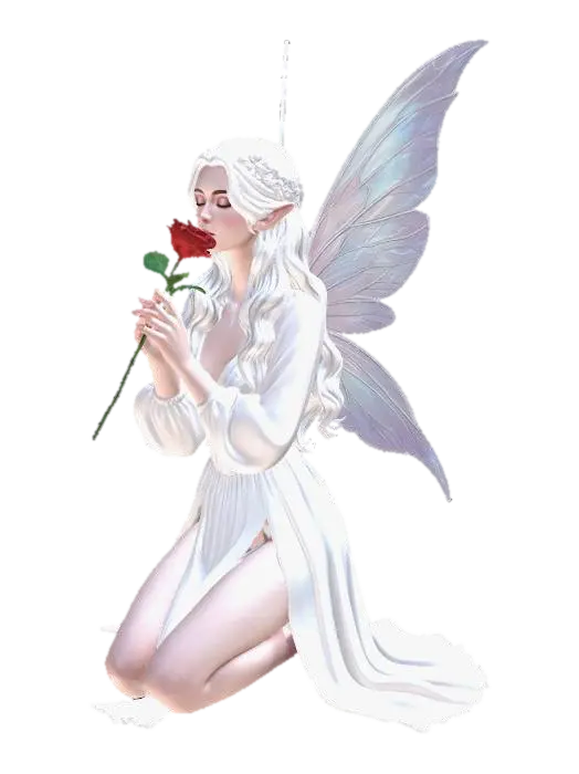 Moonlit Rose Fairy 3D model, vytvořený pomocí AI