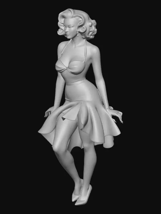3D model for Scarlet Satin Pin-Up