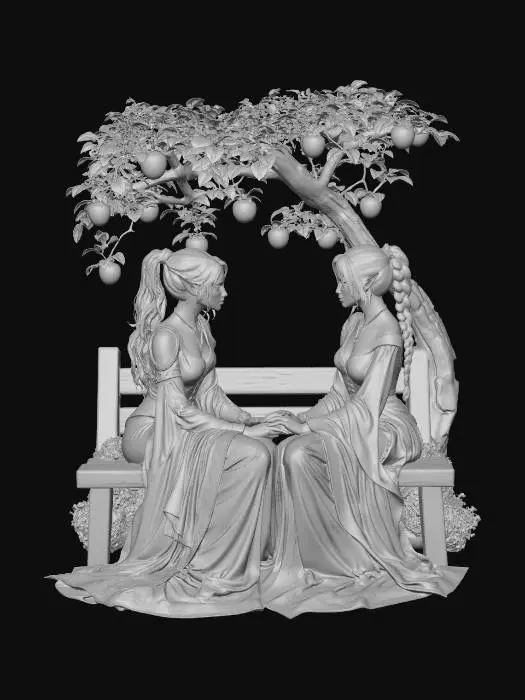 3D model for Elven Hearts Under the Apple Tree