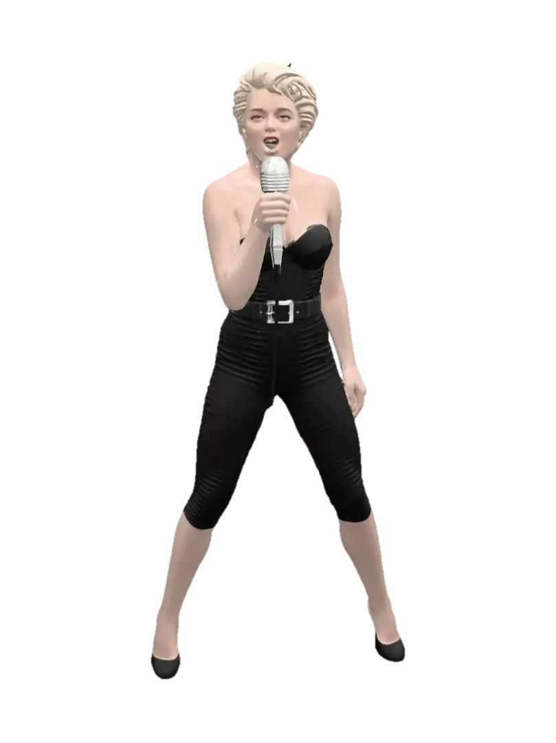 Spotlight Diva 3D model, vytvořený pomocí AI