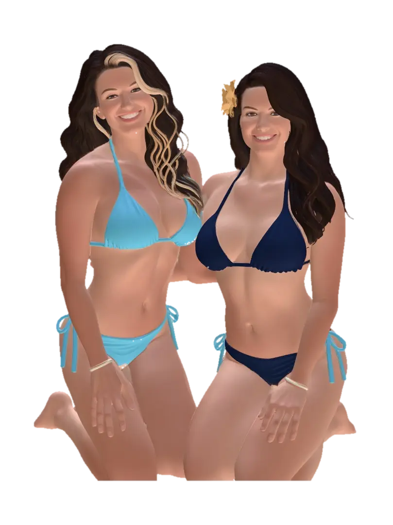 Sunlit Beach Duo - Penny 3D model, vytvořený pomocí AI