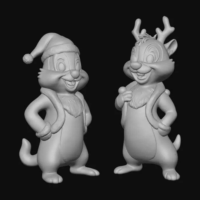 3D model for Holiday Chipmunks