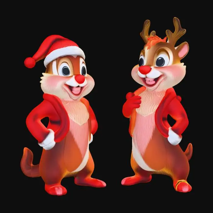 3D model for Holiday Chipmunks