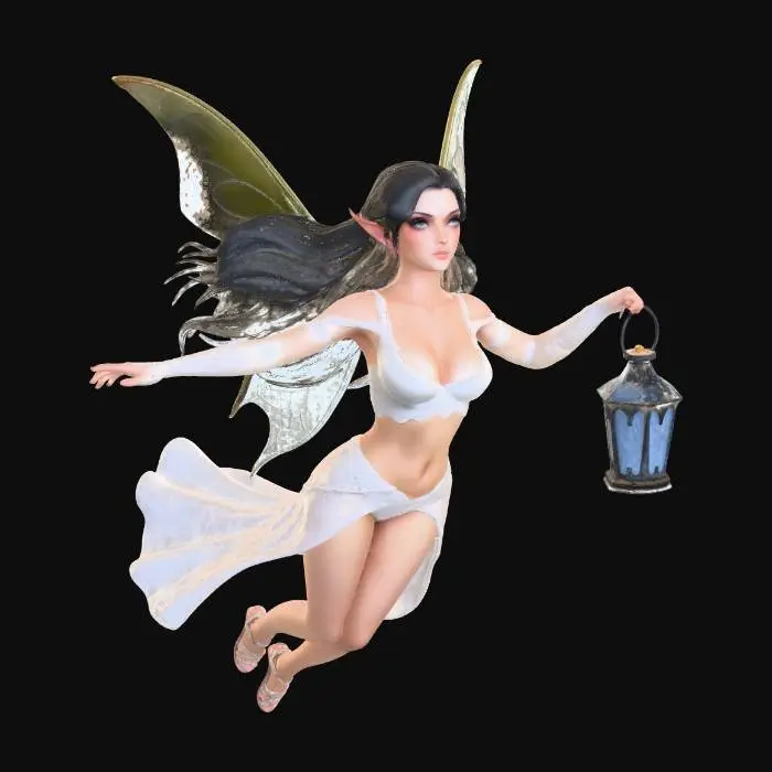 3D model for Forest Fairy Lantern Keeper