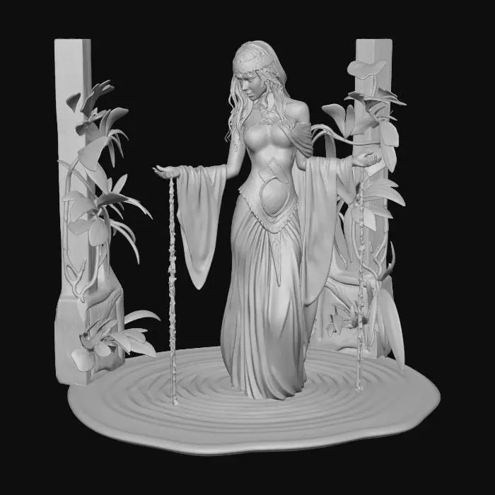 3D model for Gilded Goddess of the Water Garden