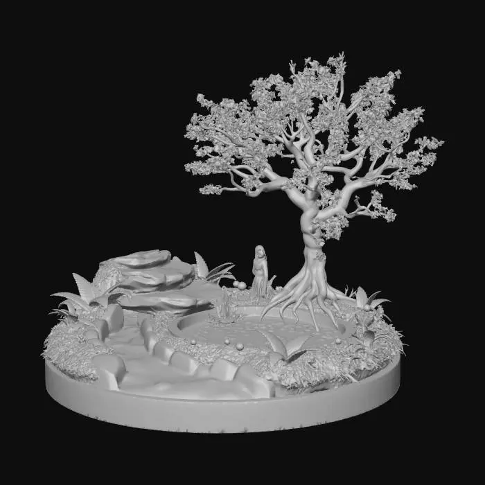 3D model for Sakura Pond Sanctuary
