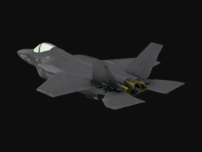 3D model for GENERATE A 3D MODEL FOR AN F-35 LIGHTNING FIGHTER JET.  