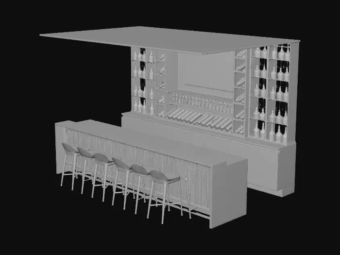 3D model for Midnight Marble Bar