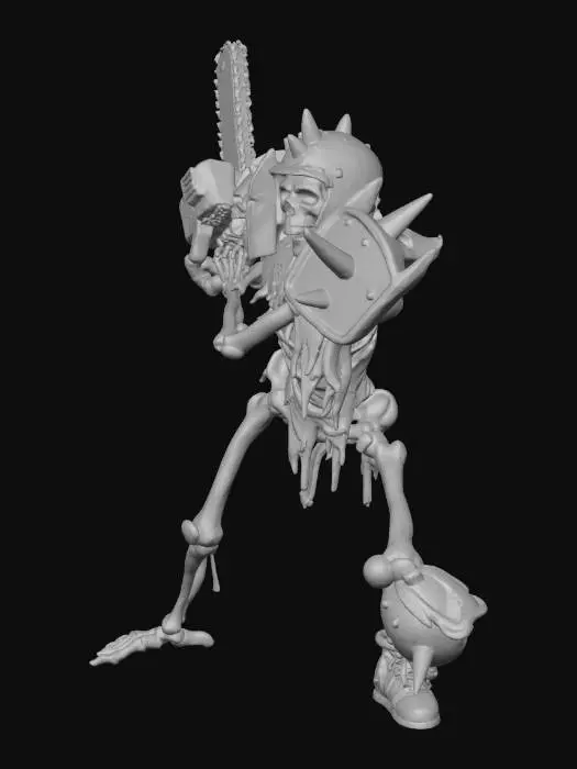 3D model for Chainsaw Skeleton Warrior