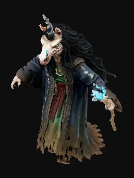 3D model for ведьма с лицом лошади