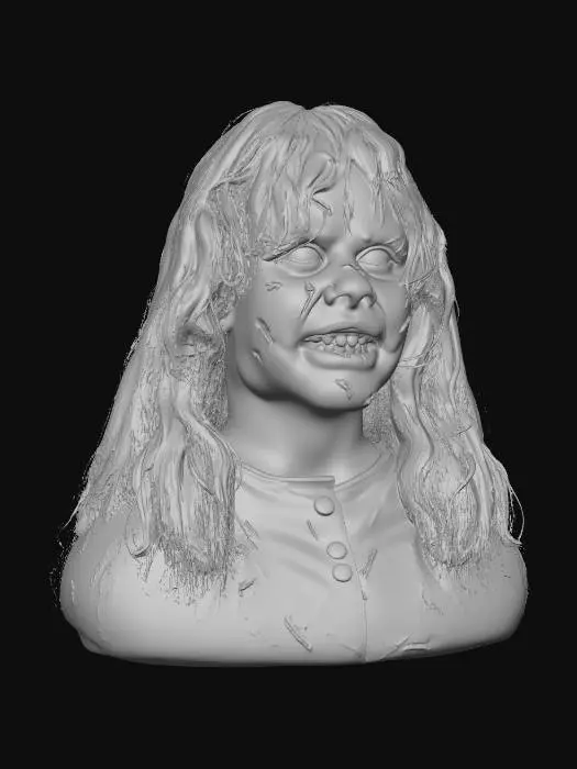 3D model for Grinning Zombie Girl