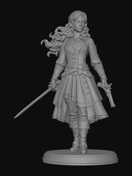 3D model for Minifigure - Azure Corsair Warrior