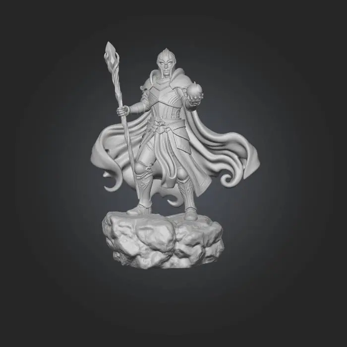 3D model for Minifigure- Runic Warden of the Frostveil