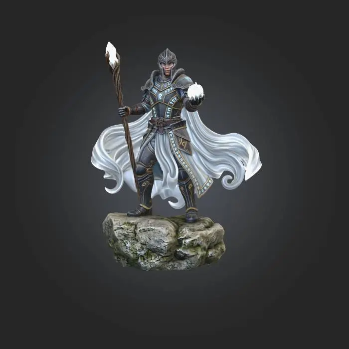 3D model for Minifigure- Runic Warden of the Frostveil