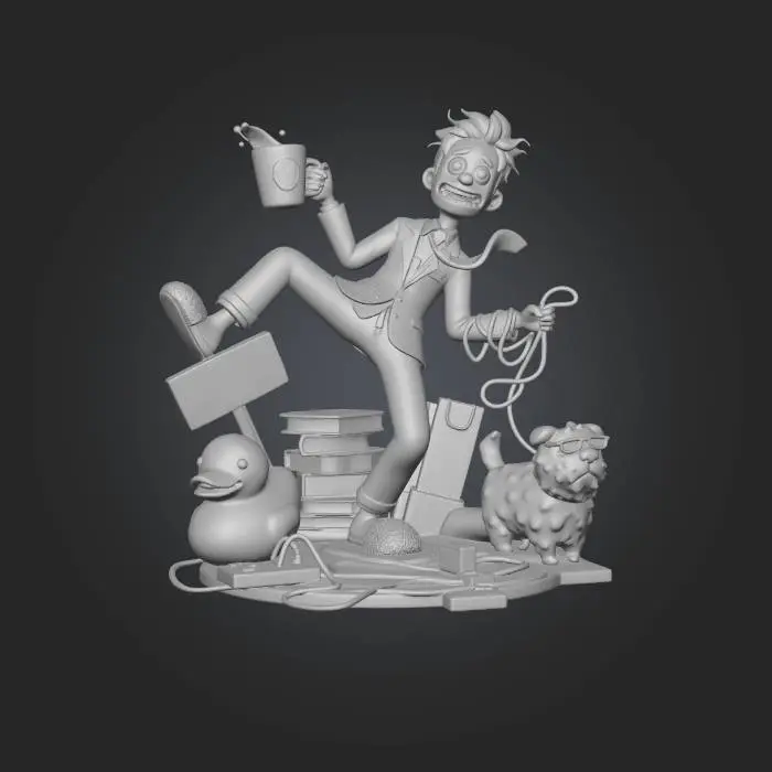 3D model for aWkWard series - I'm Fine