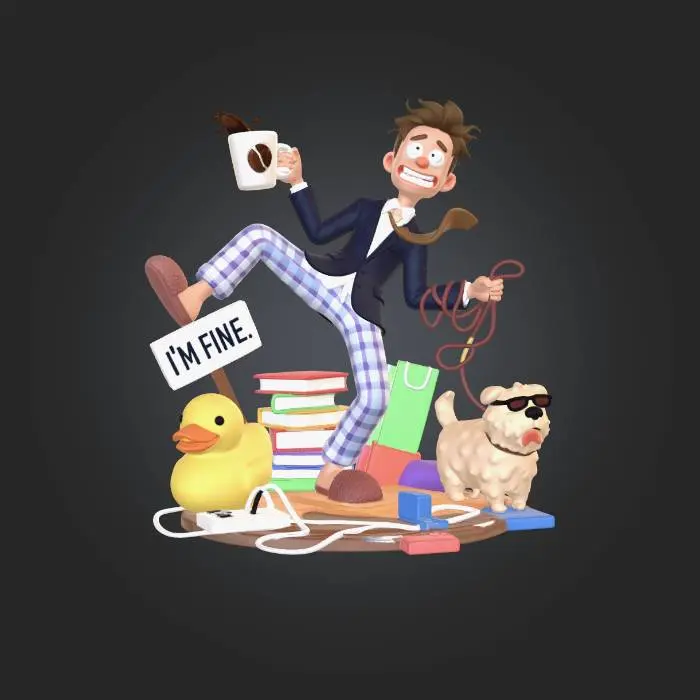 3D model for aWkWard series - I'm Fine