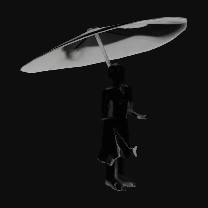 3D model for Shadow Figure with Umbrella