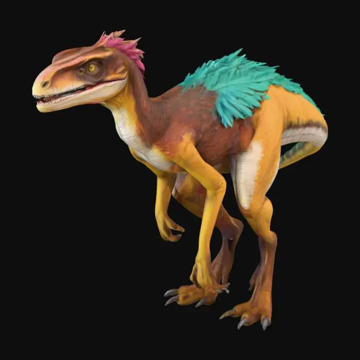 3D model for Velociraptor with feathers