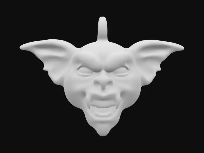 3D model for pendentif en forme de tete gremlins