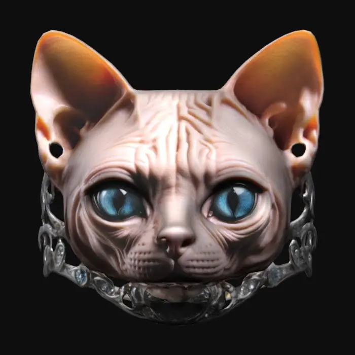 3D model for ring ,bague sphynx cat

