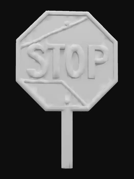 3D model for дорожний знак зупинка без проъзду заборонена
