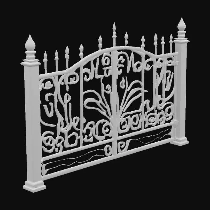 3D model for залізний забор з сеткі