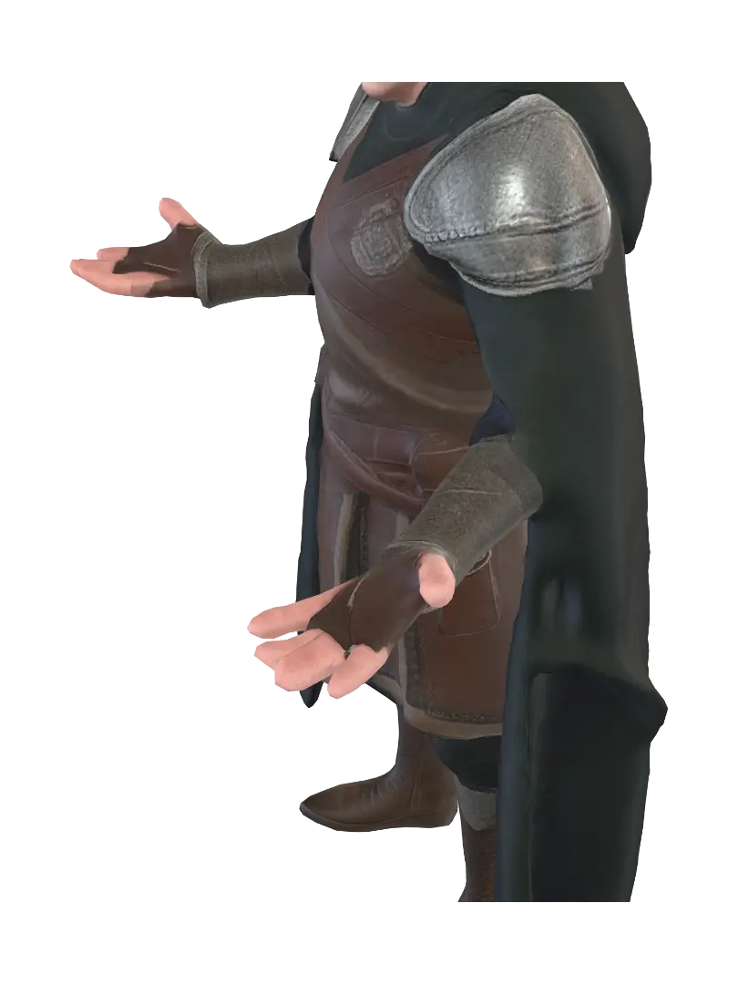 Kael Varyn - Neutralpose 3D model, vytvořený pomocí AI