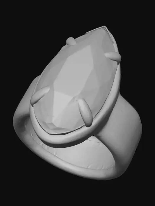 3D model for Amber Serenity Ring