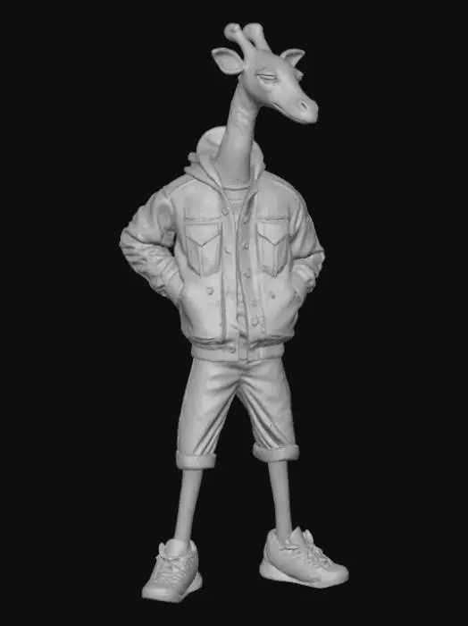 3D model for Stylish Giraffe in the Studio