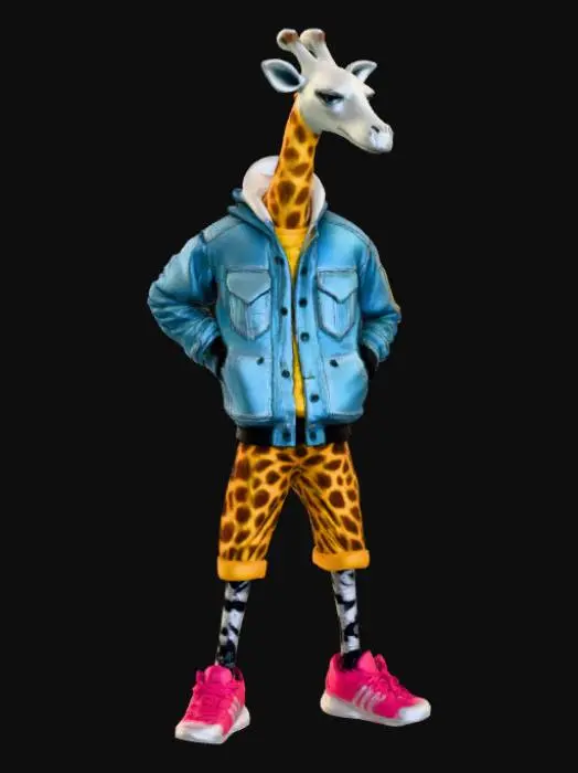 3D model for Stylish Giraffe in the Studio