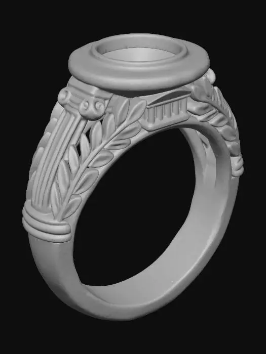 3D model for Majestic Laurel Ring