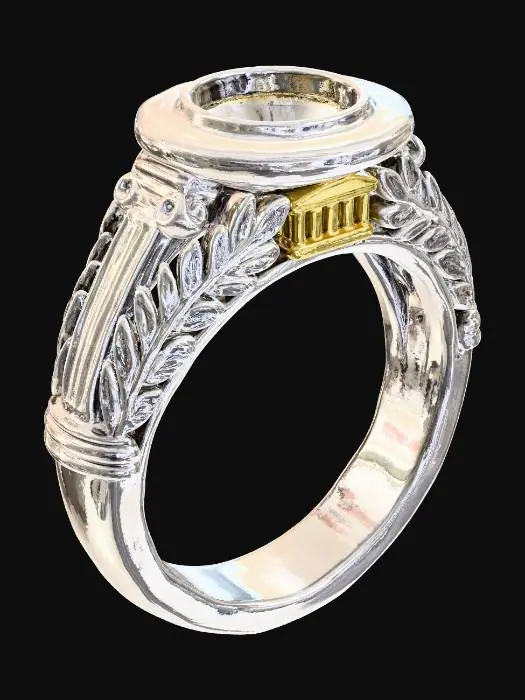 3D model for Majestic Laurel Ring