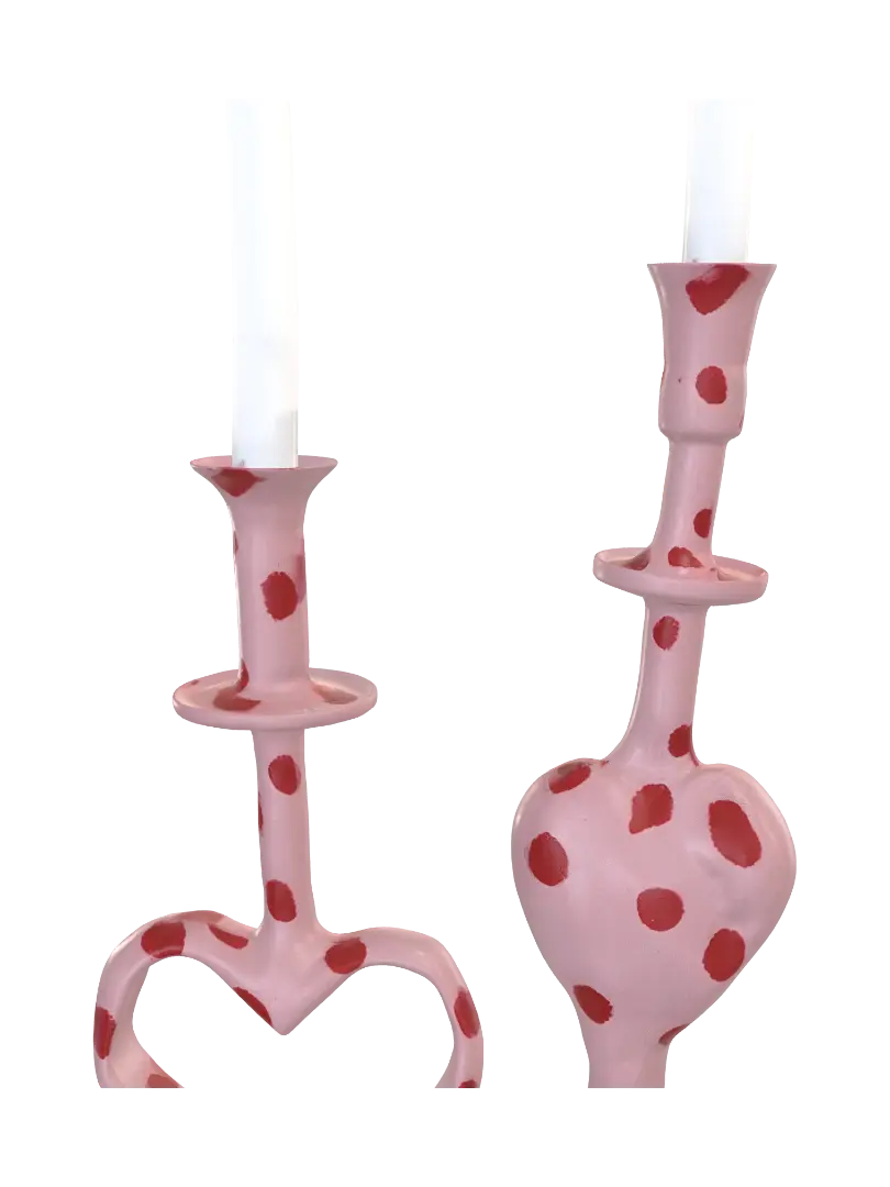 Two Hearts Candleholders - Candleholder 3D model, vytvořený pomocí AI
