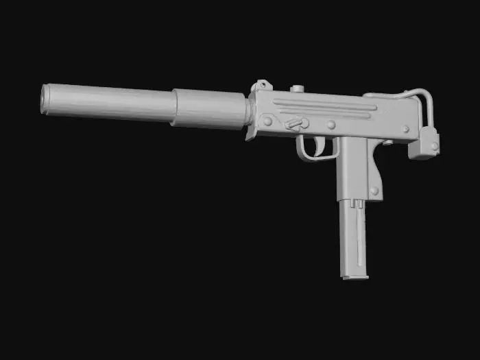 3D model for Silenced Uzi Vector
