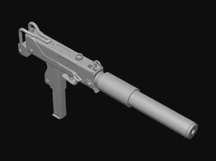 3D model for Silenced Uzi Vector