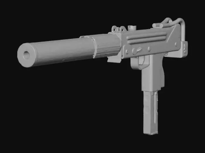 3D model for Silenced Uzi Vector