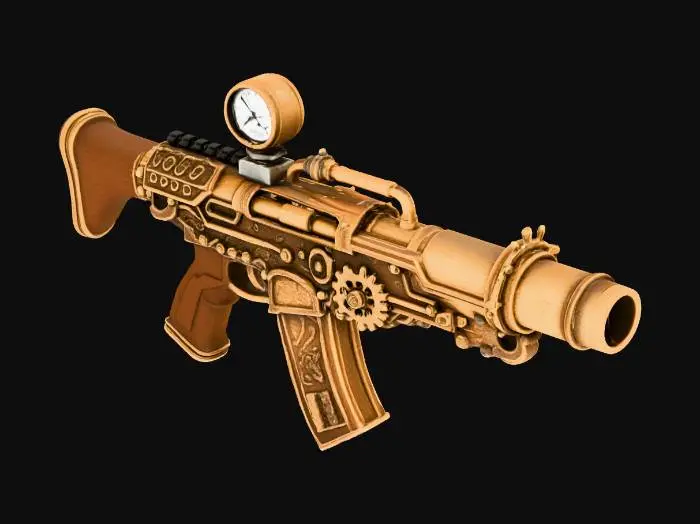3D model for Steampunk Rifle-X