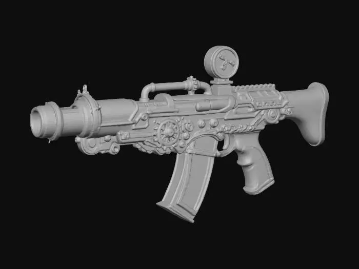 3D model for Steampunk Rifle-X
