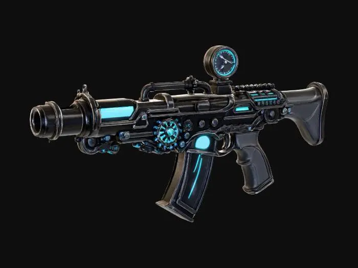 3D model for Steampunk Rifle-X