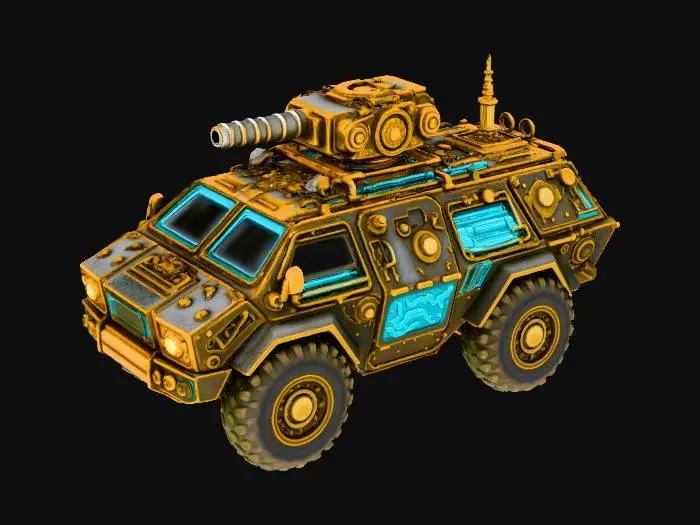 3D model for Steampunk Armored Vehicle