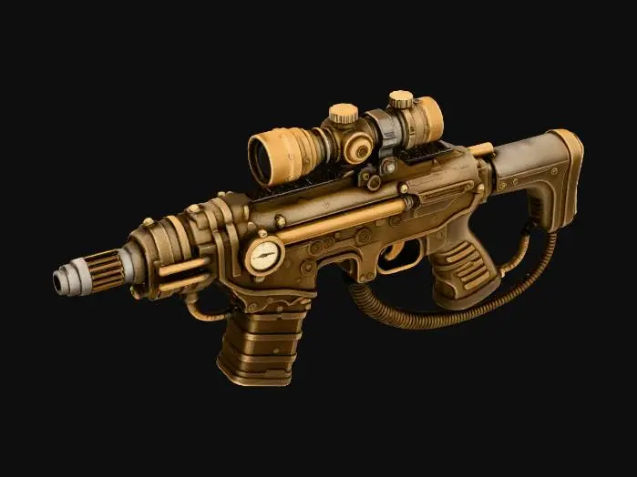 3D model for Steampunk Blaster