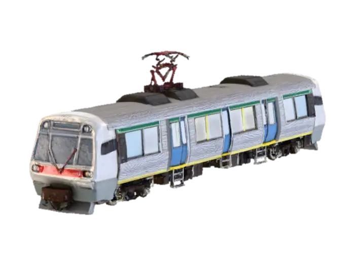 Commuter Train Journey, #Thanksgiving# 3D model, vytvořený pomocí AI