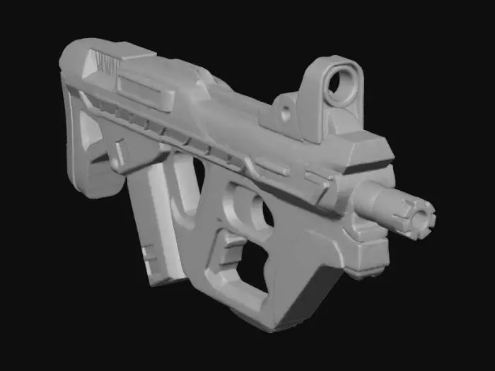 3D model for Futuristic Bullpup Gun X