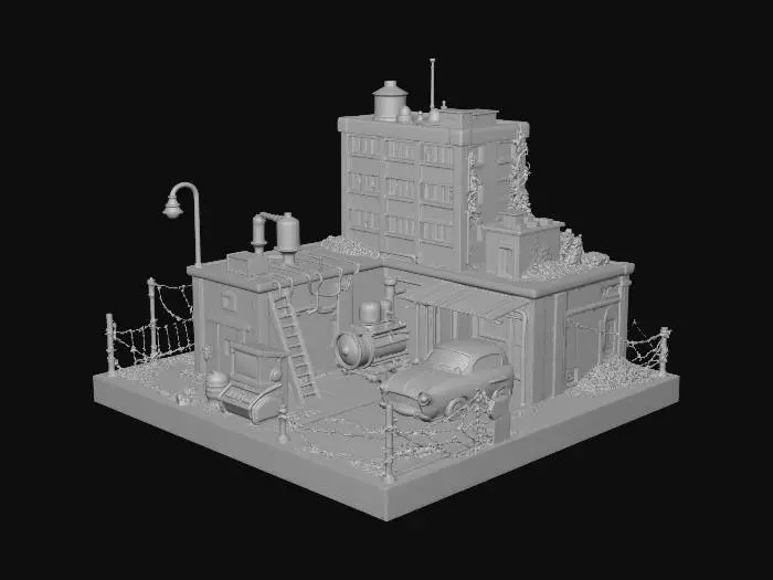 3D model for Rustic Compound Diorama X