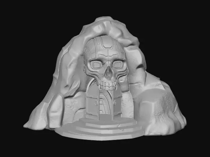 3D model for Neon Skull Cave Entrance X